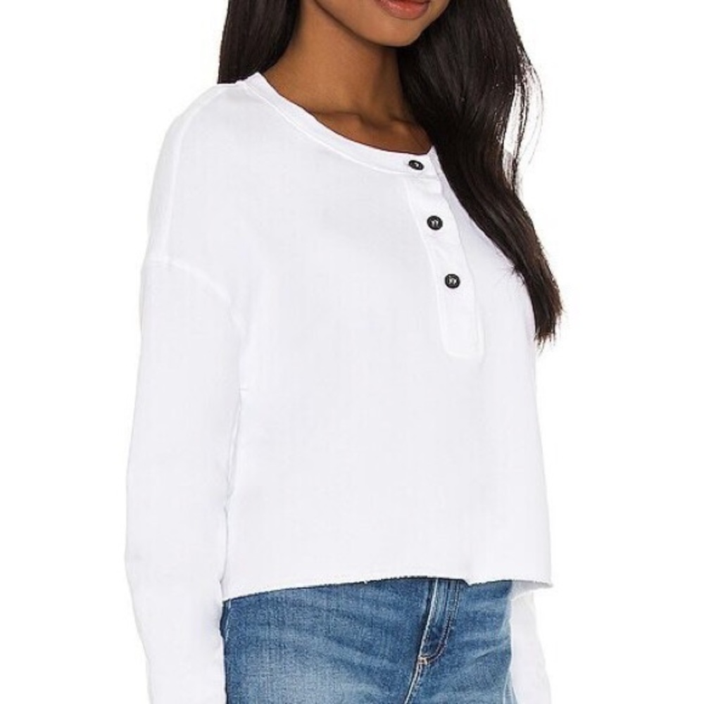 n:PHILANTHROPY White Long Sleeve Henley Top